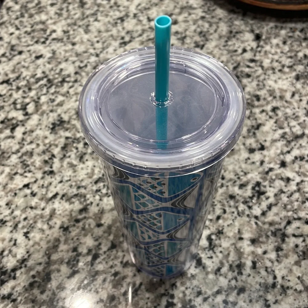 Vera Bradley- Fish Tumbler- 24oz